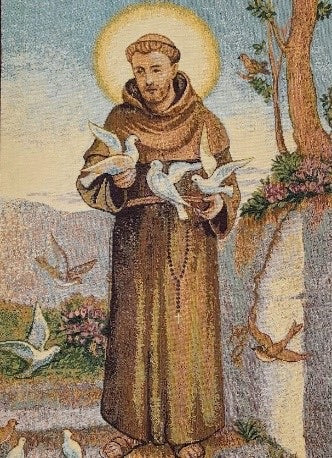 San Francesco d’Assisi con gli uccelli